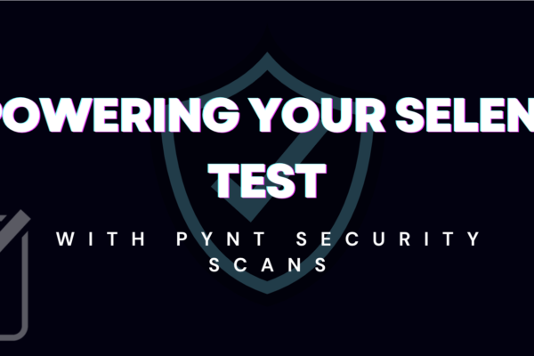Integrate selenium tests with pynt security scans