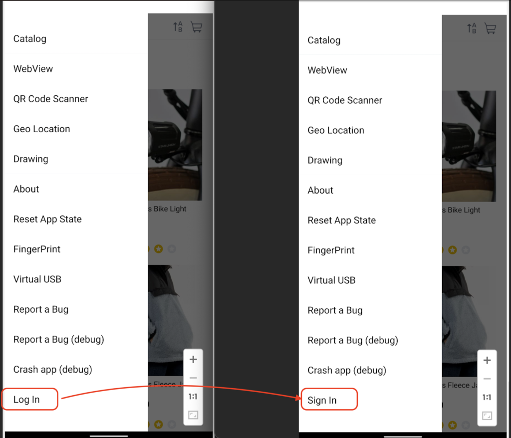 Changing element attributes to test self healing in Appium test automation