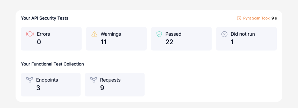 Pynt security scan report for selenium tests integration